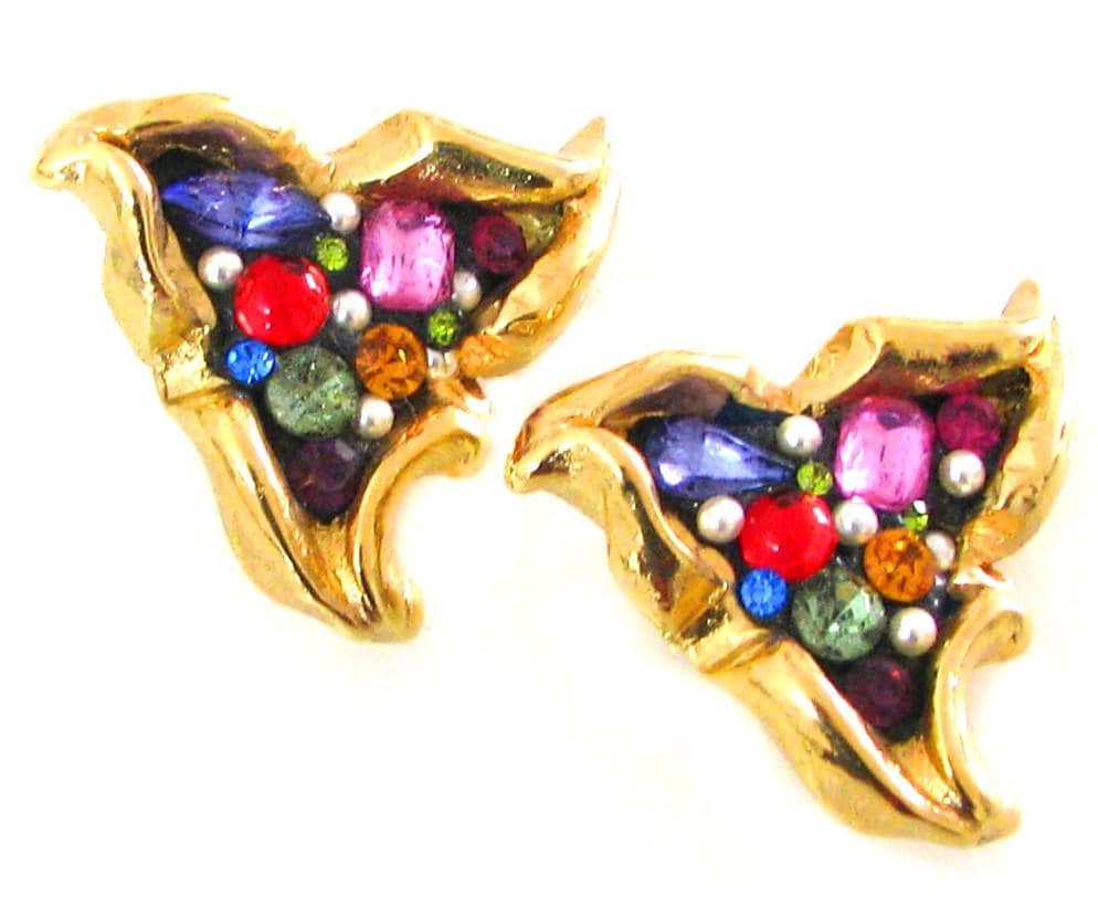 Jacky De G Ohrringe, Bunt, Paulettevintage-Schmuck Jacky De G Ohrringe, Bunt, Paulettevintage-Schmuck von PauletteVintage