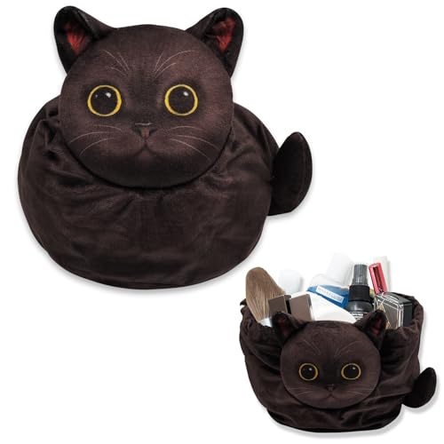 Katze Drawstring Makeup Tasche, Katze Themed Geschenk für Frauen (E) von Paulilia