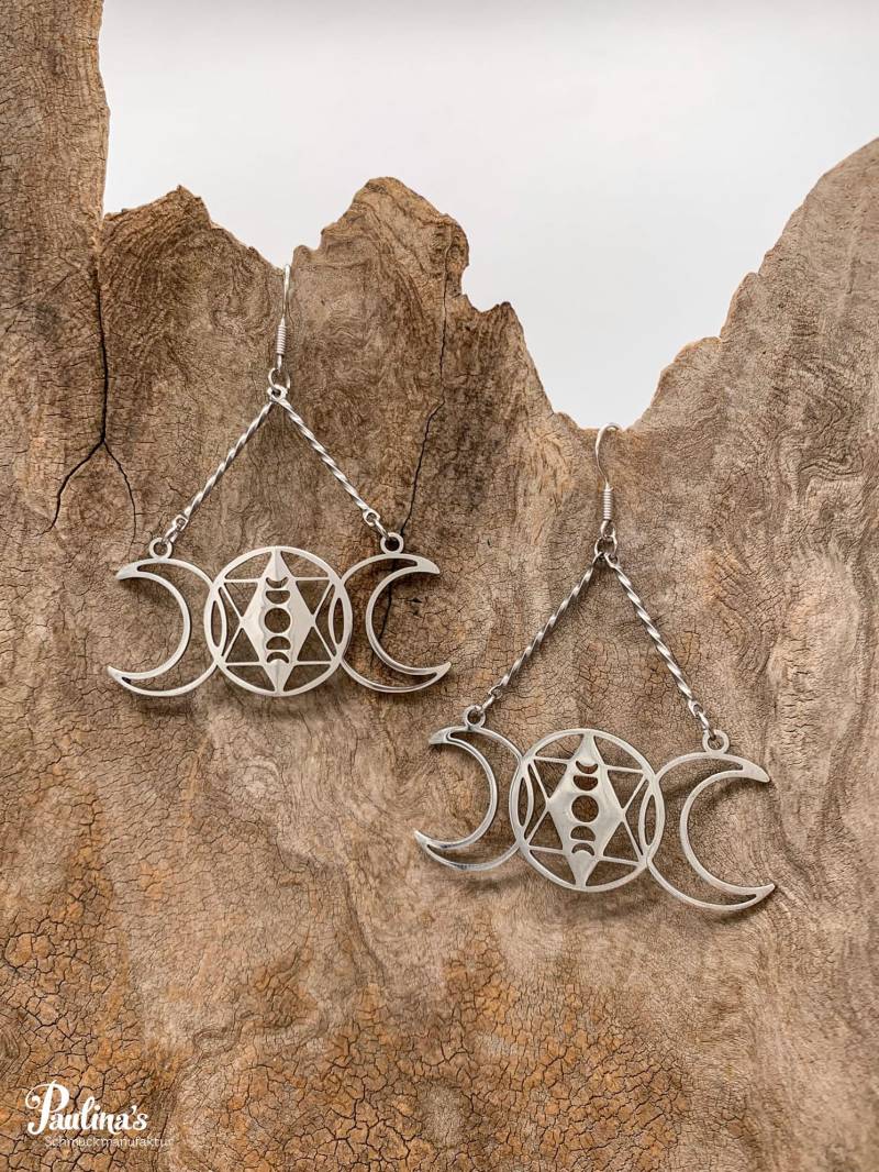 Löwenzahn-Energie-Ohrgehänge Edelstahl Vorlage Duos von PaulinasSchmuck