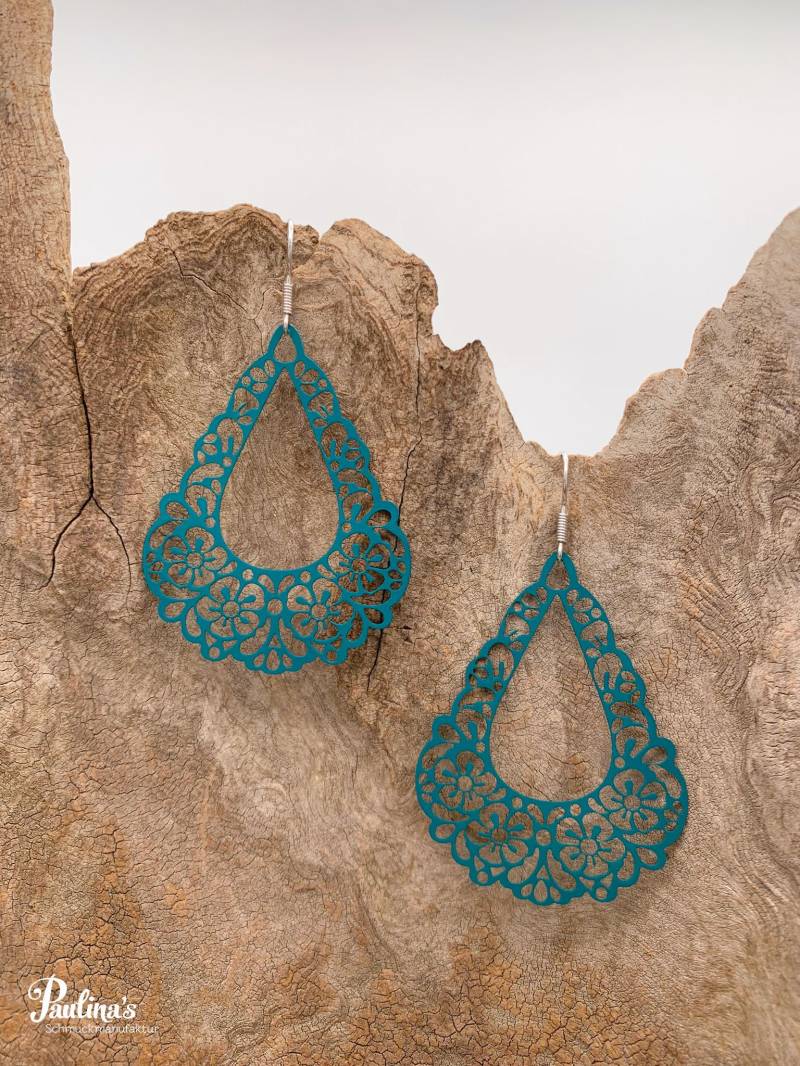 Löwenzahn-Energie-Ohrgehänge Eisen Tahiti-Tropfen | Bunt von PaulinasSchmuck