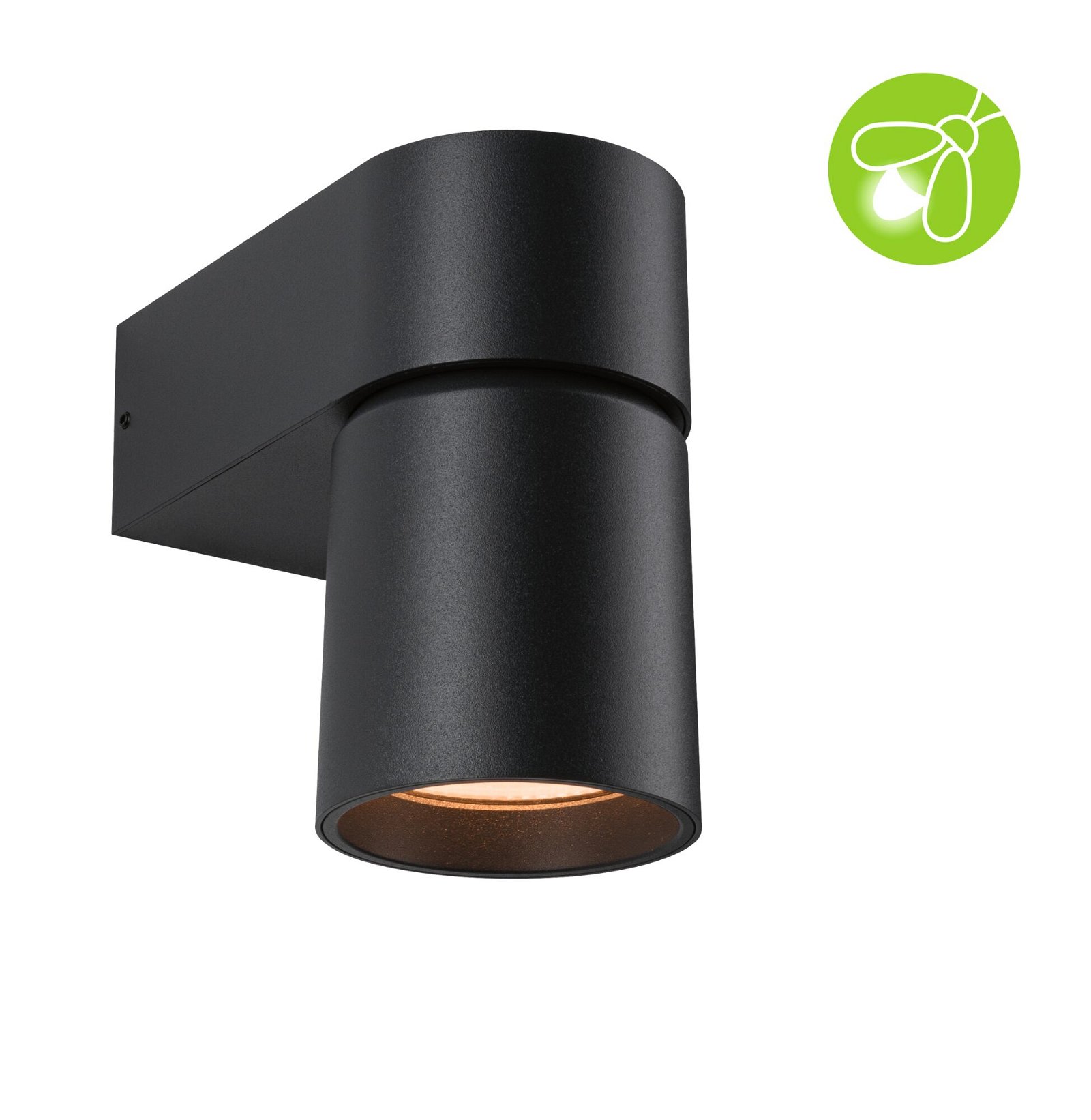 Paulmann LED Außen-Wandleuchte "Kimu IP44 80mm 2200K 7,8W 500lm 230V 70 Anthrazit Aluminium" 1 Stk. insektenfreundlich von Paulmann