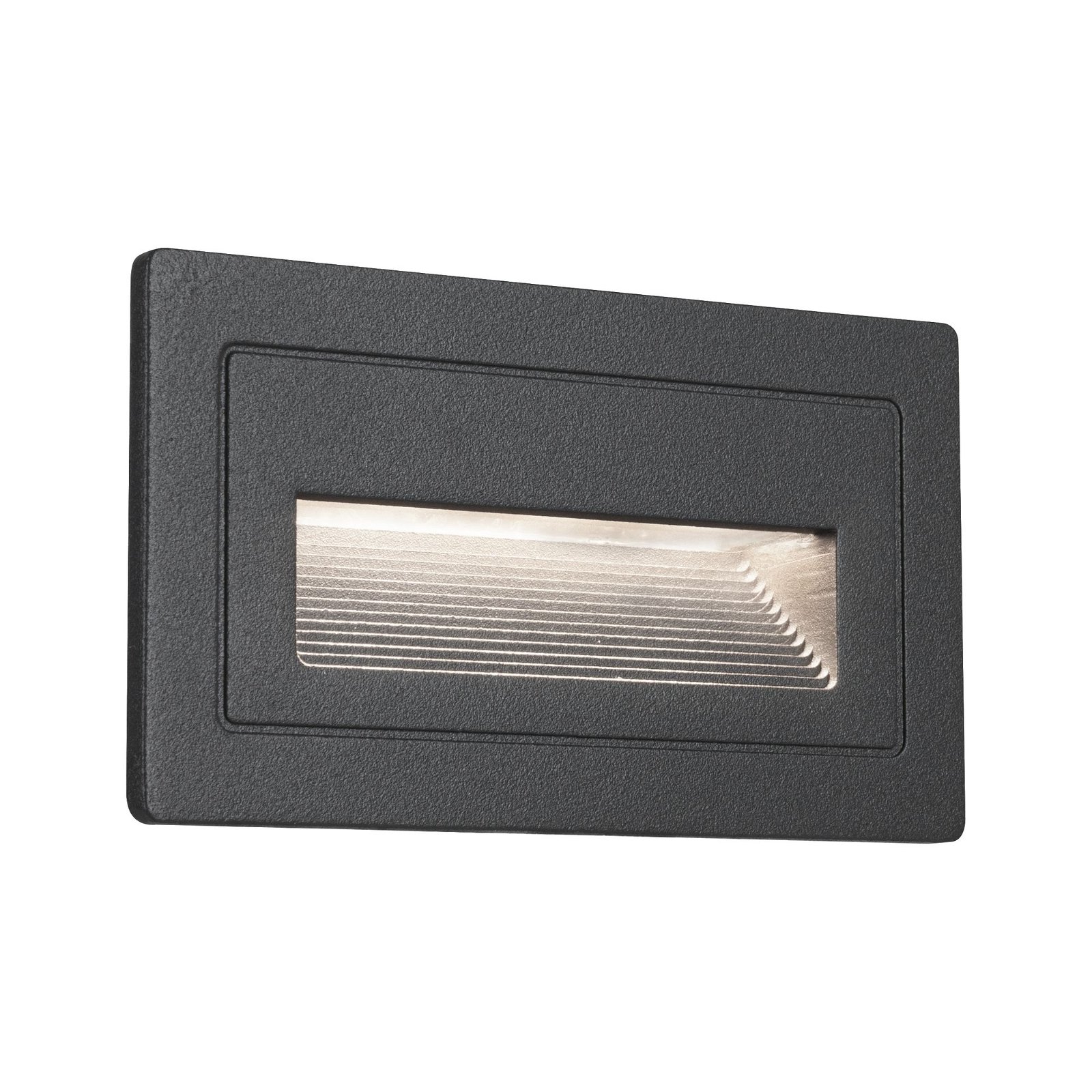 Paulmann LED Außen-Wandleuchte "LongIP44 eckig 103x58mm 3000K 4W 30lm 230V Schwarz Aluminium" 1 Stk. Warmweiß von Paulmann