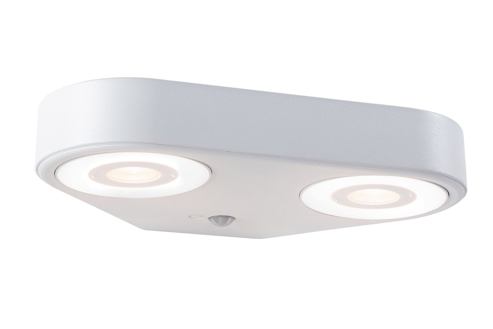 Paulmann LED Außen-Wandleuchte "Silma IP44 280x176mm 3000K 2x5,5 / 2x0,7W 2x600lm 230V Aluminium" 1 Stk. Warmweiß Bewegungsmelder Zweifacher Lichtaustritt IP44 von Paulmann