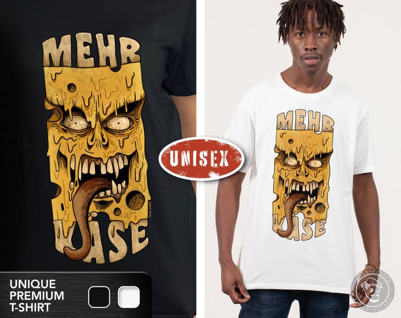 T-Shirt - Käsemonster Mehr Käse Musthave Für Jeden Käsefan Premium Shirt von PaulsShirtsDE