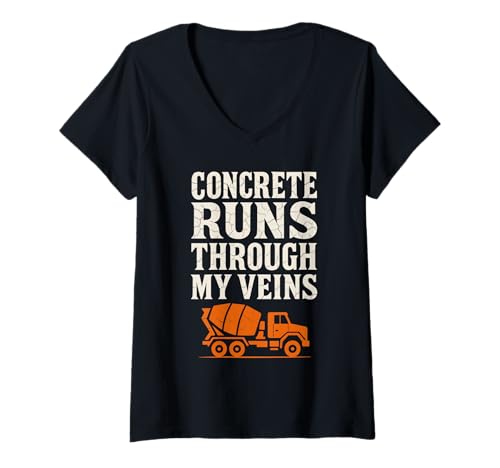 Damen Road Construction Crew Asphalt Beton Team Built to Last T-Shirt mit V-Ausschnitt Damen Road Construction Crew Asphalt Beton Team Built to Last T-Shirt mit V-Ausschnitt von Pavement Work Dad Humor Construction Pride Crew