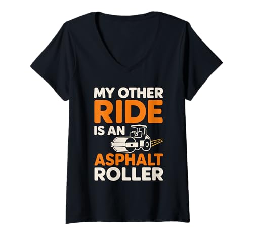 Damen Road Construction Crew Asphalt Beton Team Built to Last T-Shirt mit V-Ausschnitt Damen Road Construction Crew Asphalt Beton Team Built to Last T-Shirt mit V-Ausschnitt von Pavement Work Dad Humor Construction Pride Crew