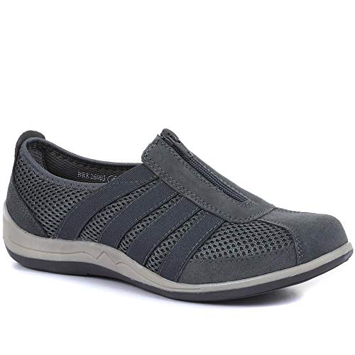 Pavers Damen Gehschuhe Turnschuhe Atmungsaktiv Mesh Sport Grau 38 EU von Pavers