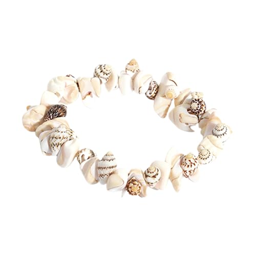 Pavsicgn Strandarmbänder für Frauen, Muschelarmband | Seashell Stretch Armband,Elastischer Boho -Modeschmuck, charmantes Strandaccessoire für Teen Summer Kleideroutfit von Pavsicgn