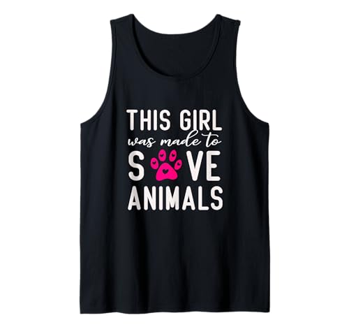 Herren This Girl was Made to Save Animals Cute Animal Rescue Zitat Tank Top Herren This Girl was Made to Save Animals Cute Animal Rescue Zitat Tank Top von Paw Lover Apparel Gift Ideas