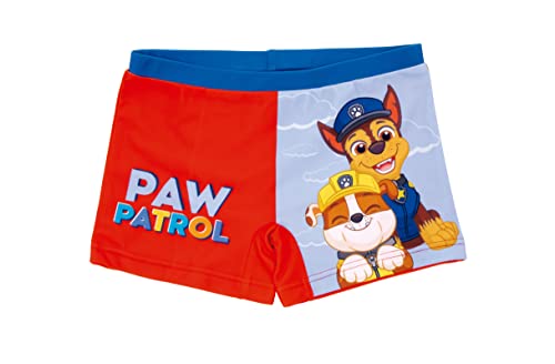 Paw Patrol Badeshorts für Jungen, Badehose für Kinder, Jungen Slips, Boxer-Badeanzug, Bermuda Shorts Jungen, Badeshorts, Größe 6 Jahre - Rot von Paw Patrol