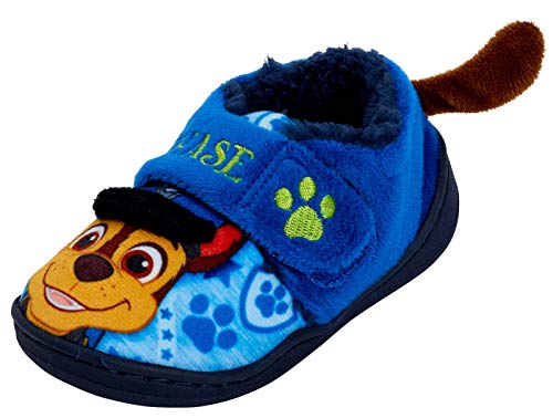 Paw Patrol-Hausschuhe für Jungen, Chase, blaues Ripsband, Größe 8 UK 26 EU von PAW PATROL