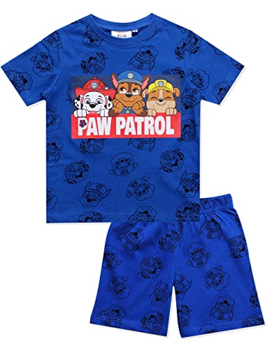 Paw-Patrol Jungen Schlafanzug Pyjama (Blau-Blau, 98) von PAW PATROL