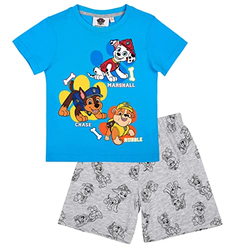 Paw-Patrol Jungen Schlafanzug Pyjama (Hellblau, 128) von Paw-Patrol