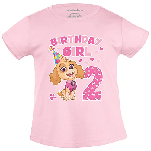 Paw Patrol - Skye Birthday Girl 2 Jahre Geburtstag Mädchen T-Shirt 94 Rosa von PAW PATROL