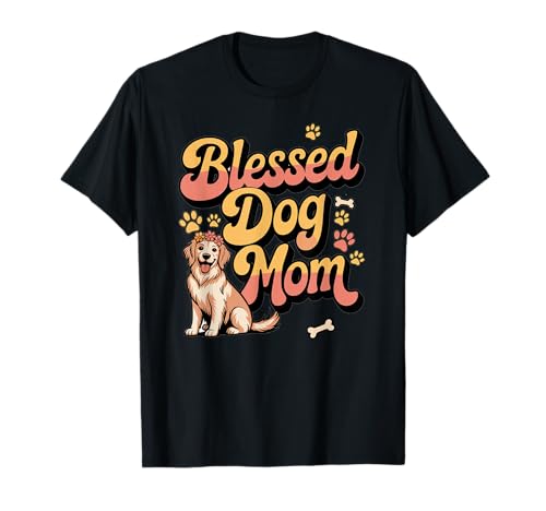 Gesegneter Hund Mama Vintage Design T-Shirt Gesegneter Hund Mama Vintage Design T-Shirt von Paw Prints & Retro Vibes