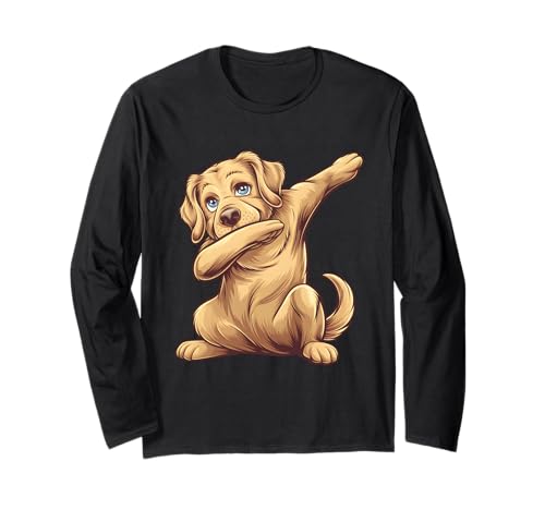 Cooles Dabbing Dog Dance Design für Hundeliebhaber und Kinder Langarmshirt von Paw-some Dog Apparel for Every Dog Lover