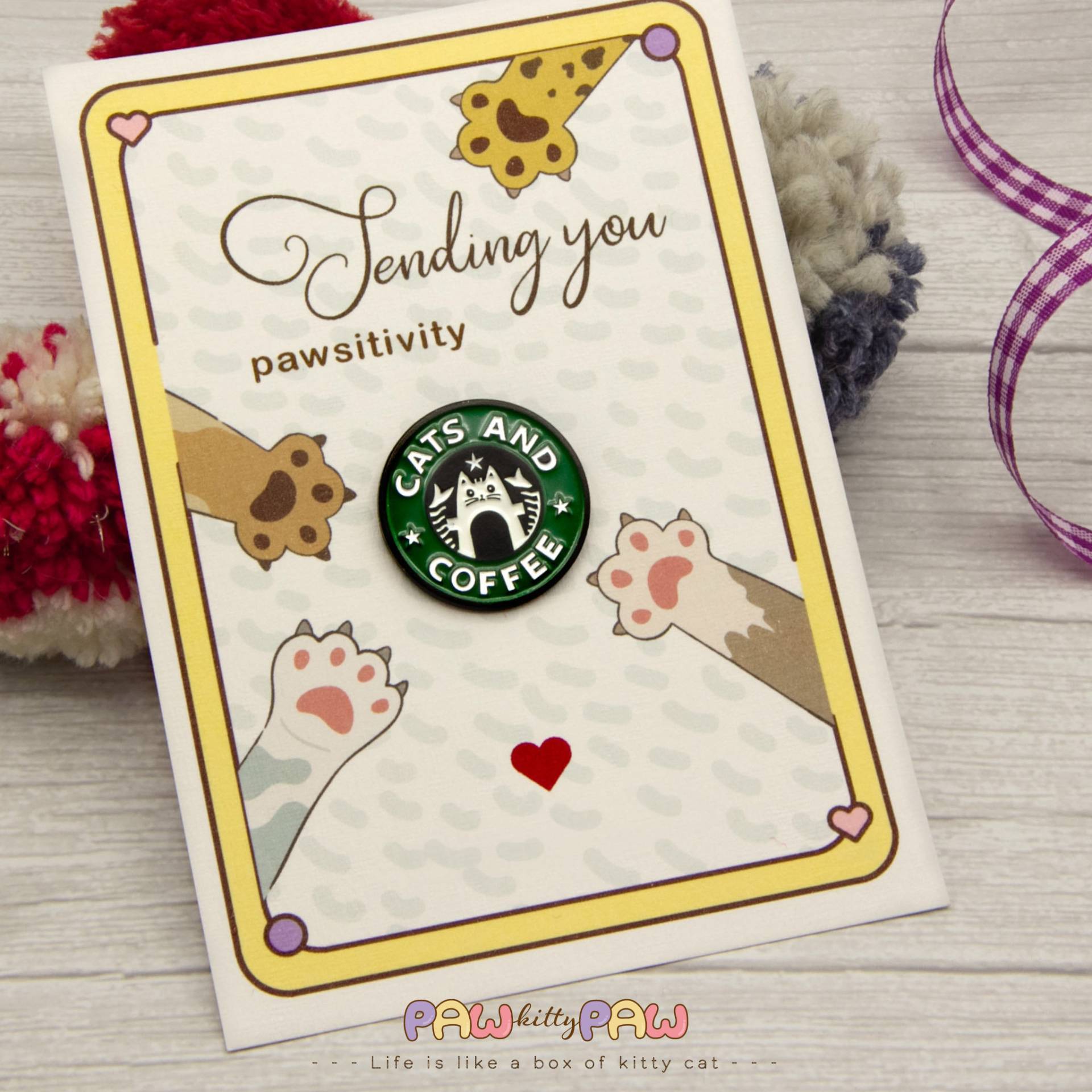 Kaffee Und Katzen Emaille Pin | Grußkarte Kaffeeliebhaber Brosche Personalisiertes Geschenk Für Katzenliebhaber Katze Pins Katzentasche Hug von PawKittyPaw