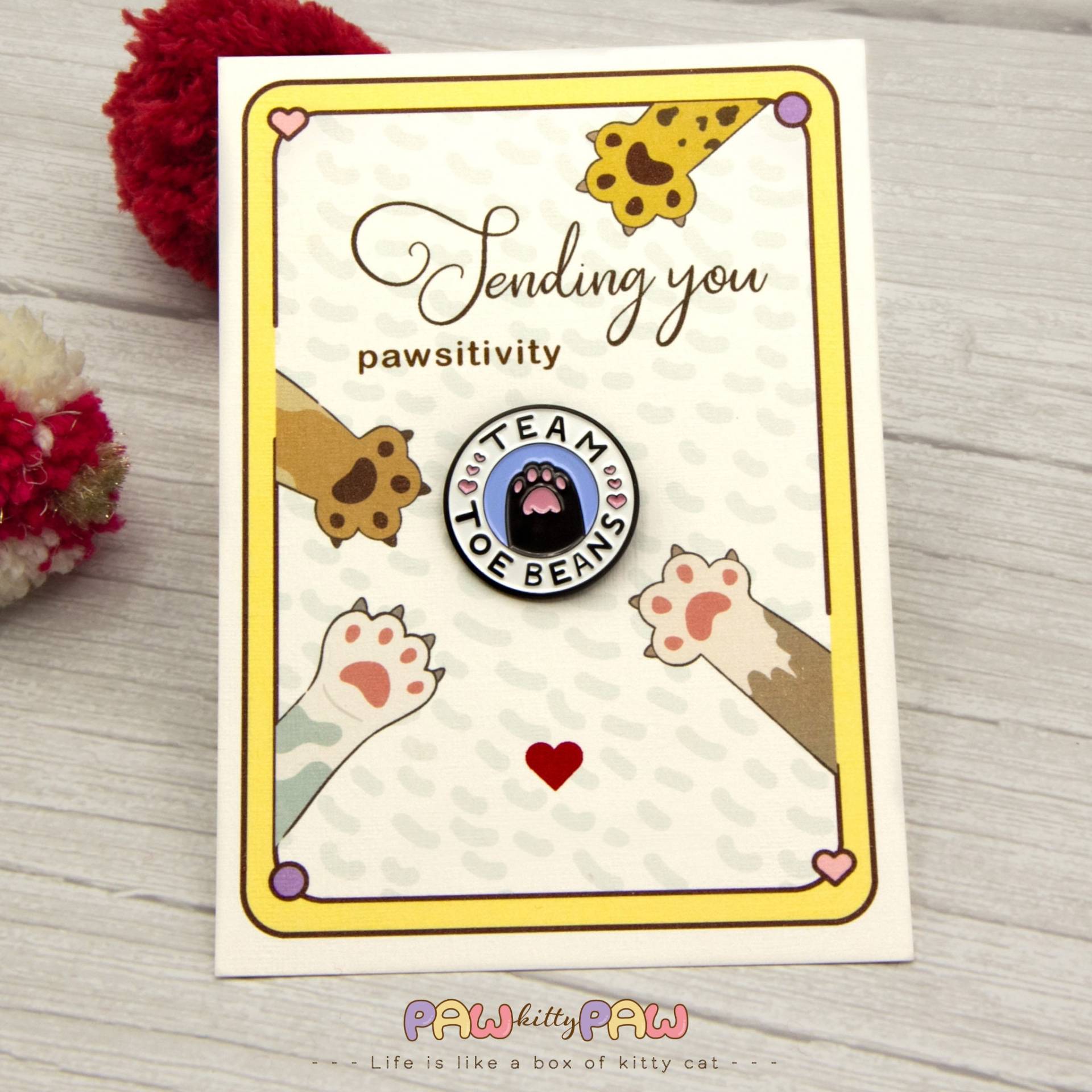 Katze Toe Bean Emaille Pin | Katzen Grußkarte Team Brosche Personalisiertes Geschenk Für Katzenliebhaber Pins Katzentasche Hug von PawKittyPaw