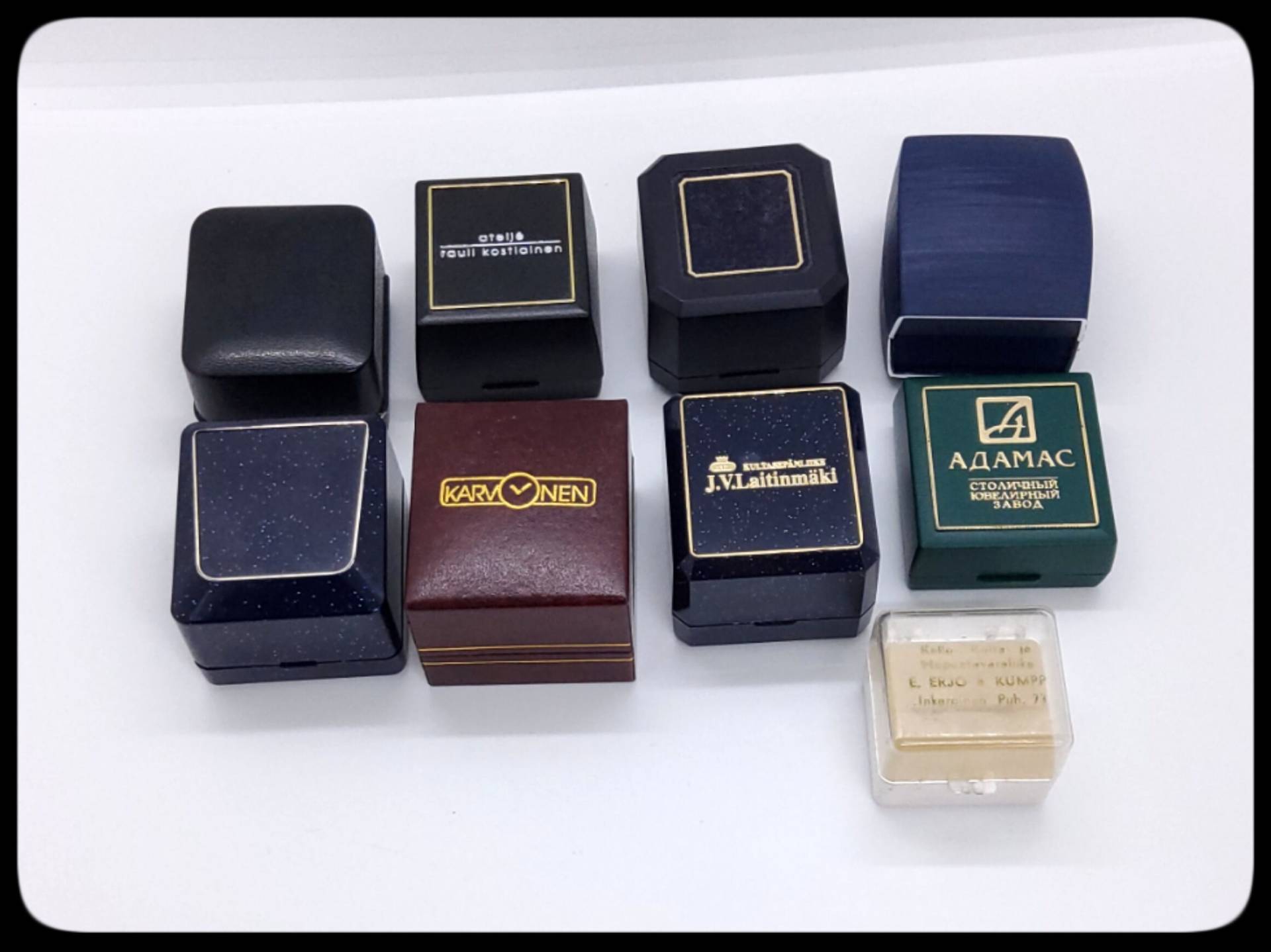 Vintage Präsentationsring Schmuckkästen, Job Lot Von Neun Vintage Präsentationsring Schmuckkästen, Job Lot Von Neun von PawhillTreasures