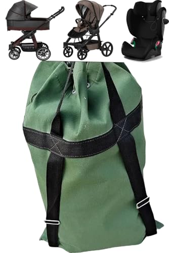 Pawleso Kinderwagen Transporttasche Flugzeug, 117cm Kindersitz Transporttasche Gate-Check, Buggy Tasche Reisetasche, Faltbare Tragetasche Aufbewahrungstasche (Flaches Modell, 100x70 cm) von Pawleso