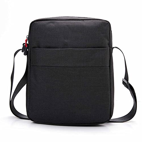 Pawleso Umhängetasche Herren, Schultertasche Herren, 26 cm Wasserdicht Crossbody Bag, 3 L Klein Männer Tasche für Handy, Schlüssel, Wasserflasche, Schwarz (Schwarz) von Pawleso