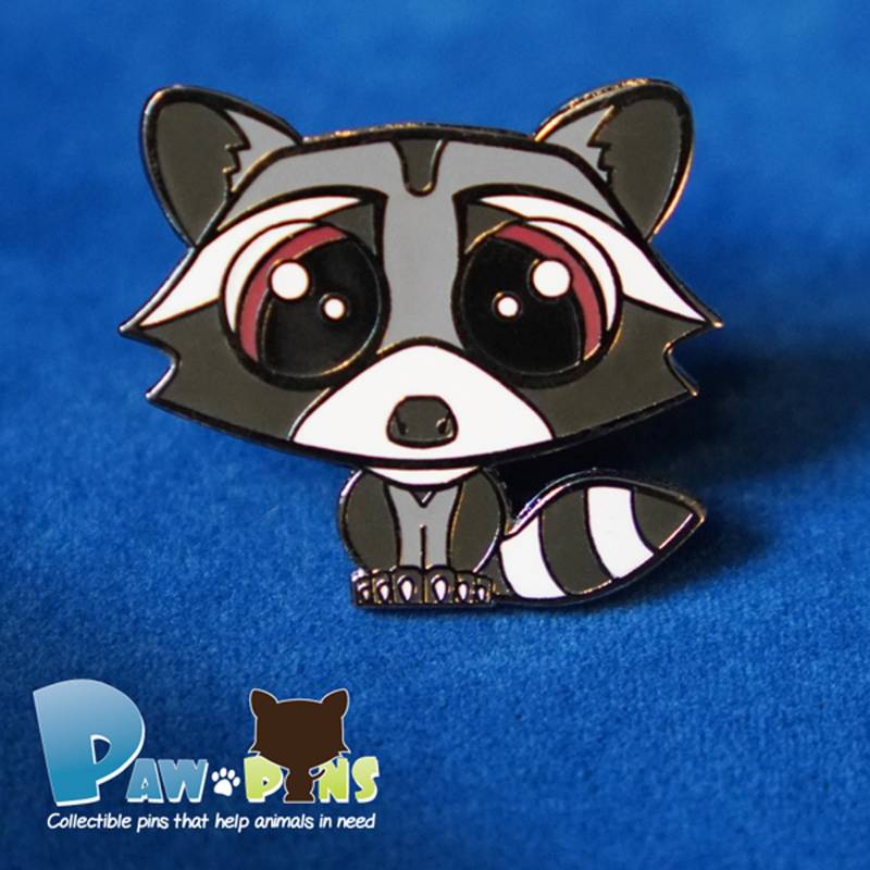 Niedlicher Waschbär Emaille Pin, Pin Geschenk, Hard Enamel Tier Tierliebhaber Geschenk - Reggie Der von Pawpinspins