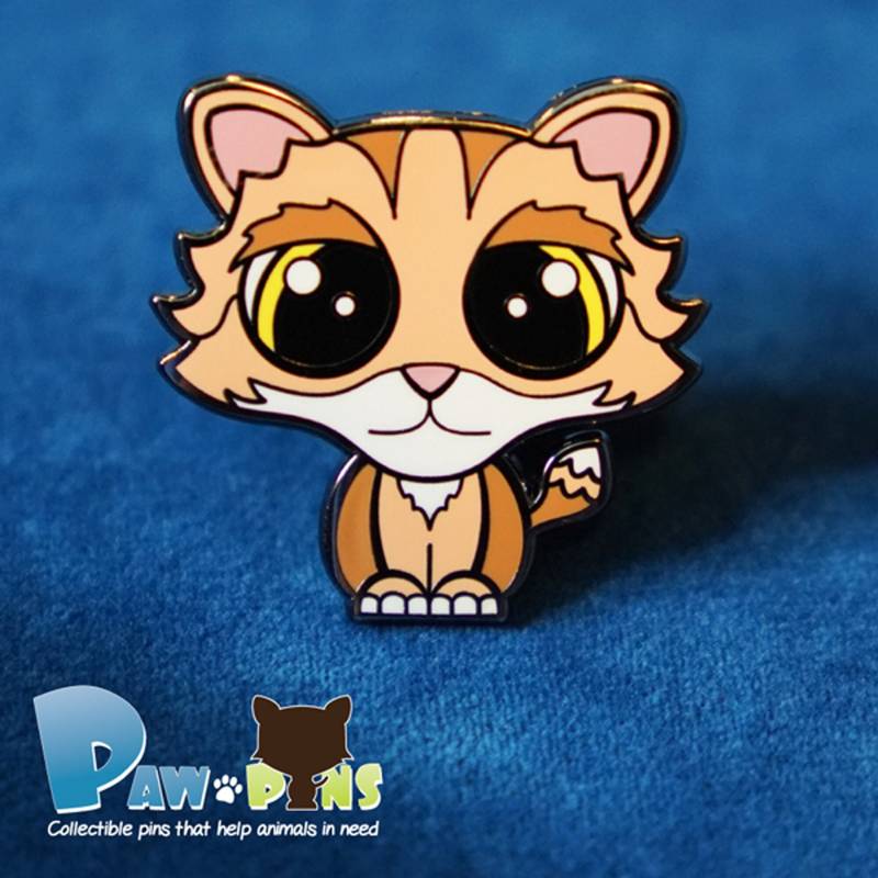 Süßer Katzen Emaille Pin, Katze Pin Geschenk, Hard Tier Liebhaber Geschenk - Mush The Cat von Pawpinspins