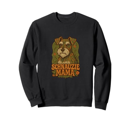Schnauzie Mama Niedlicher Miniaturschnauzer Hundeliebhaber Sweatshirt von Pawprint Charm Originals