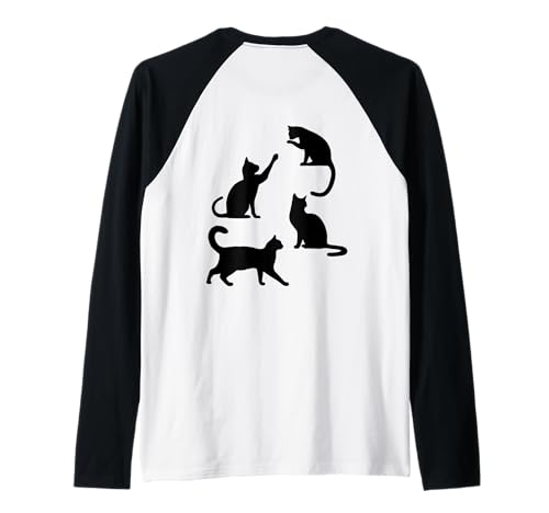 Aufdruck auf der Rückseite von Paws Purr Cat Mom Cat Dad Kitten Meow Cat Boy Raglan Aufdruck auf der Rückseite von Paws Purr Cat Mom Cat Dad Kitten Meow Cat Boy Raglan von Paws Bro Paws Dude Gen Zer Alpha Teen High School