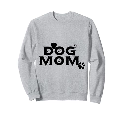 Dog Mom Groovy Logo Herz Welpen Pfote Muttertag Mama Luv Sweatshirt Dog Mom Groovy Logo Herz Welpen Pfote Muttertag Mama Luv Sweatshirt von Paws up for peace