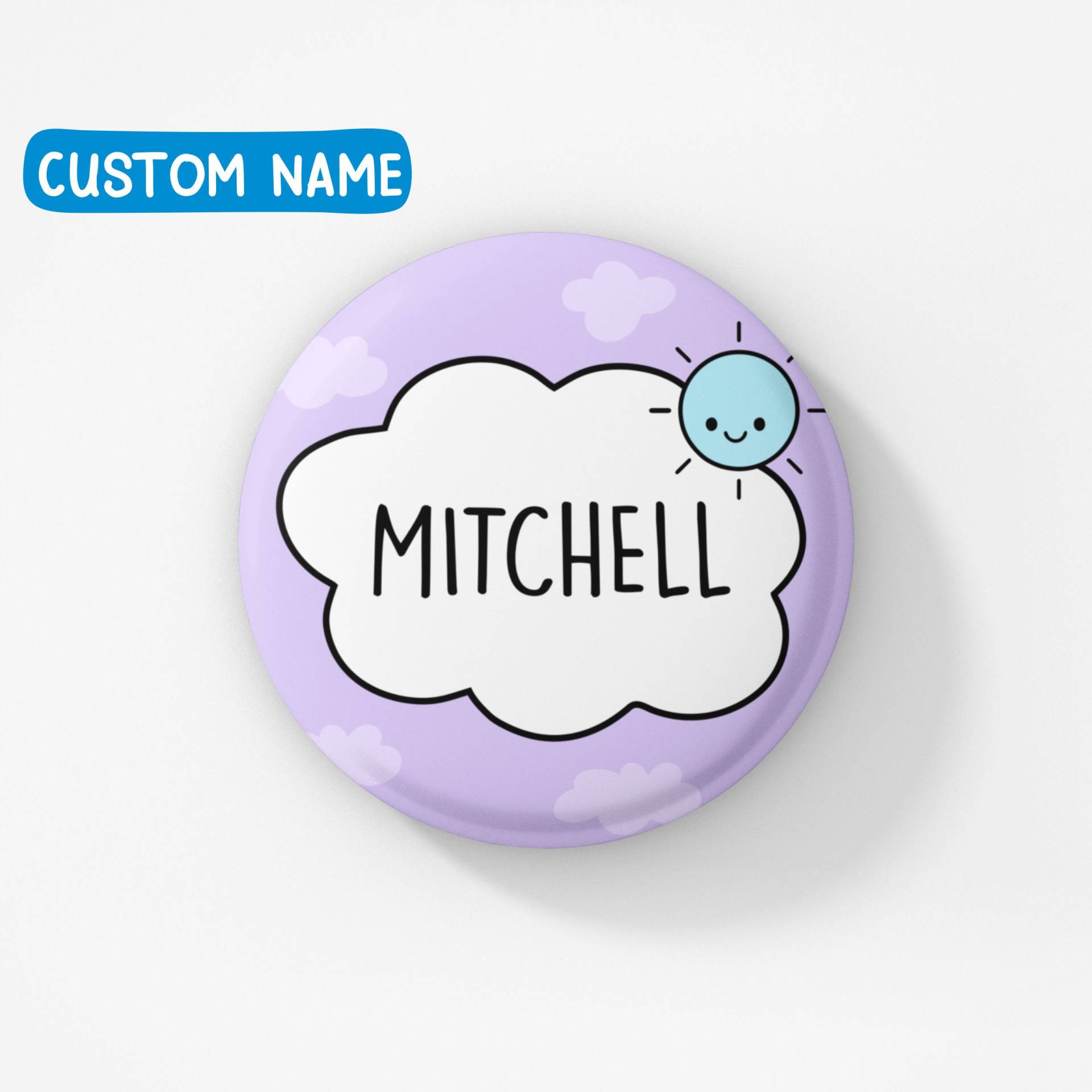 Benutzerdefinierter Name + Schriftzug Badge Pin | Personalisiertes Geschenk - Individuelles Individueller Benutzerdefinierter Name + Schriftzug Badge Pin | Personalisiertes Geschenk - Individuelles Individueller von PawsitivePins