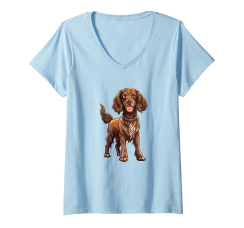 Damen Entzückende Cocker Spaniel-Liebhaber-Grafik T-Shirt mit V-Ausschnitt Damen Entzückende Cocker Spaniel-Liebhaber-Grafik T-Shirt mit V-Ausschnitt von Pawsome Canine Collection