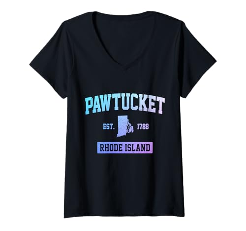 Damen Pawtucket Rhode Island RI Souvenirpreis T-Shirt mit V-Ausschnitt von Pawtucket Rhode Island - Apparel & Gifts