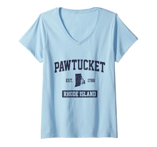 Damen Pawtucket Rhode Island RI Souvenirpreis T-Shirt mit V-Ausschnitt von Pawtucket Rhode Island - Apparel & Gifts