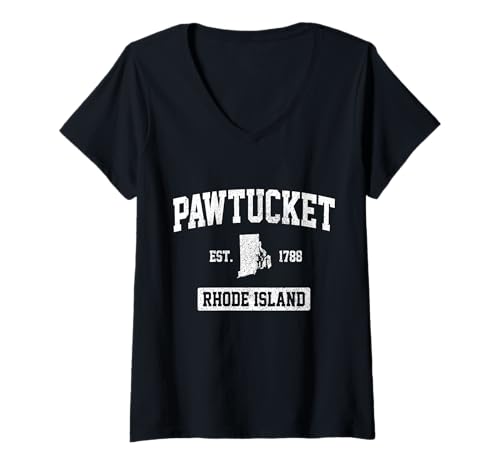 Damen Pawtucket Rhode Island RI Souvenirpreis T-Shirt mit V-Ausschnitt von Pawtucket Rhode Island - Apparel & Gifts