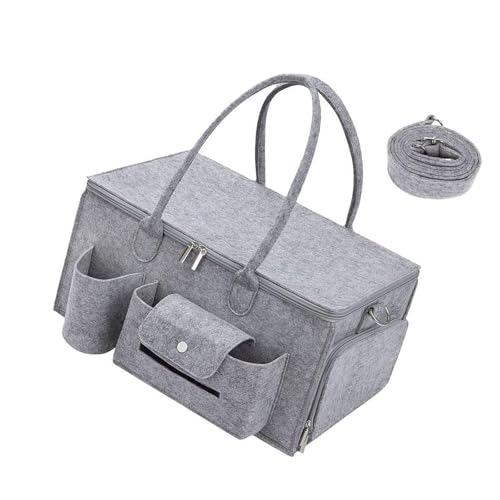 PawwJoy Wickeltasche mit Fächern, multifunktionale Spielzeugaufbewahrung, Kinderzimmer, Aufbewahrungstasche für Einkaufen, Reisen, Outdoor-Aktivitäten von PawwJoy
