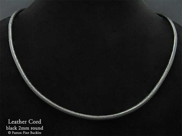 2 Mm Echte Schwarze Lederband Halskette Mit Sterling Silber Beschlägen - Perfekt Für Meine Charms von PaxtonJewelry