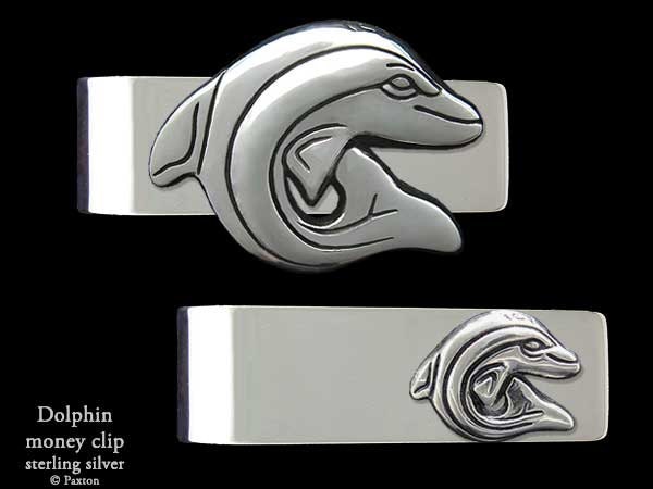 Delphin Geldscheinklammer Sterling Silber von PaxtonJewelry