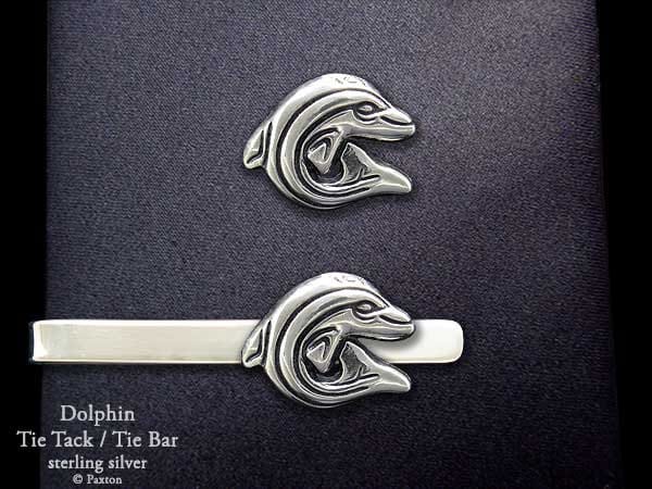 Delphin Krawattennadel Oder Krawattenklammer Sterling Silber Delphin Krawattennadel Oder Krawattenklammer Sterling Silber von PaxtonJewelry