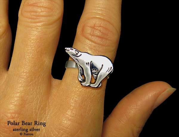 Eisbär Ring Sterling Silber von PaxtonJewelry