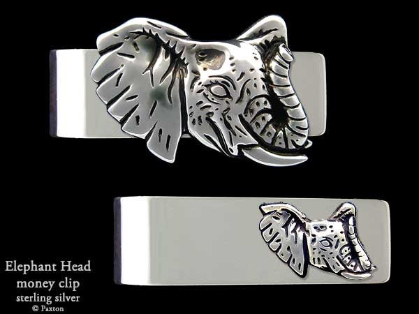 Elefant Geldscheinklammer Sterling Silber von PaxtonJewelry