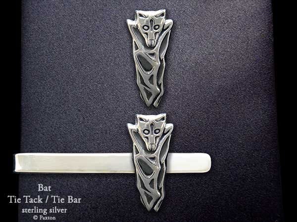 Fledermaus Krawattennadel Oder Krawattenklammer Sterling Silber Fledermaus Krawattennadel Oder Krawattenklammer Sterling Silber von PaxtonJewelry