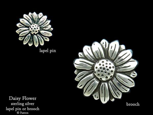 Gänseblümchen Anstecknadel Oder Brosche Sterlingsilber Blume von PaxtonJewelry