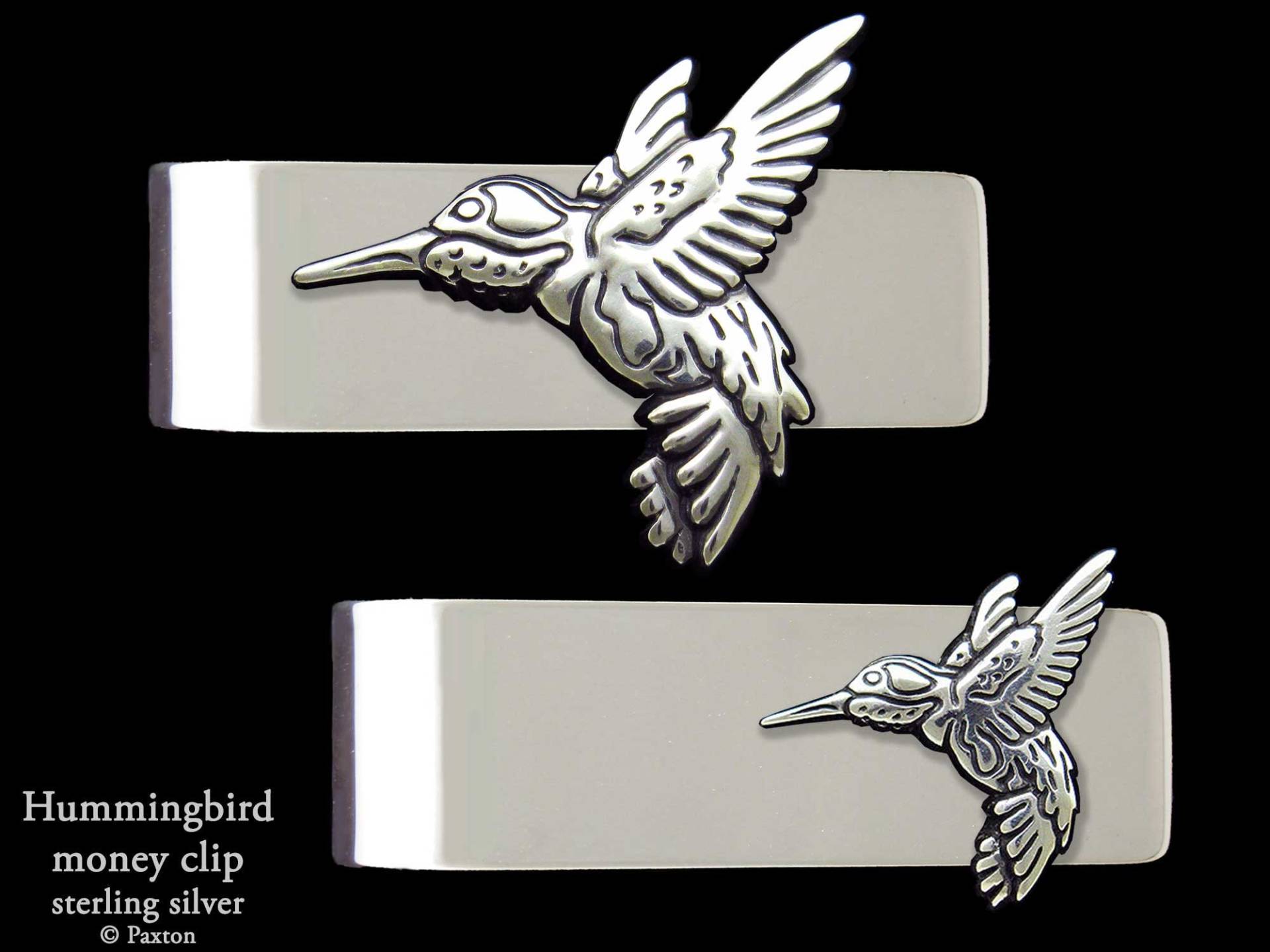 Kolibri Geldklammer in Sterling Silber von PaxtonJewelry