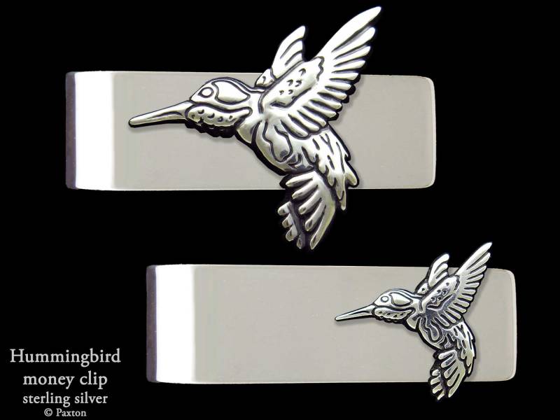 Kolibri Geldklammer in Sterling Silber von PaxtonJewelry