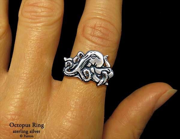 Krake Ring Sterling Silber von PaxtonJewelry