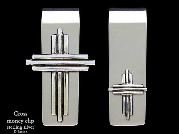 Kreuz Geldscheinklammer Sterling Silber von PaxtonJewelry