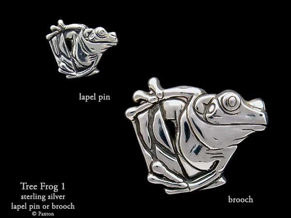 Laubfrosch 1 Anstecknadel Oder Brosche Sterlingsilber von PaxtonJewelry
