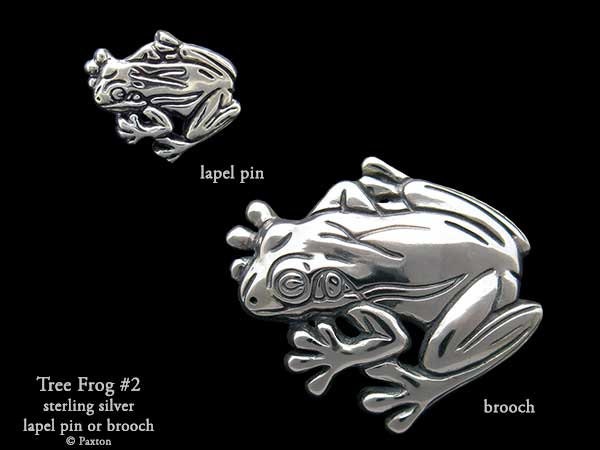 Laubfrosch 2 Anstecknadel Oder Brosche Sterling Silber von PaxtonJewelry