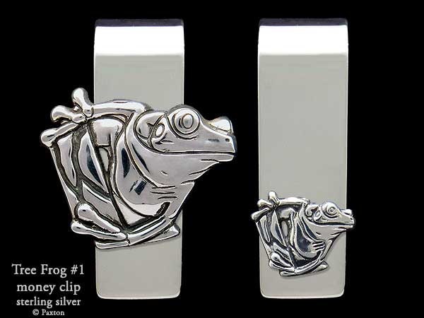 Laubfrosch Geldklammer Sterling Silber von PaxtonJewelry